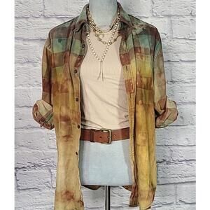 Reworked/upcycled flannel shirt SKU B1046